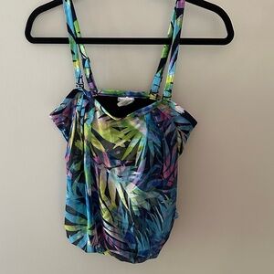 Tropical Print Women's Swim Top